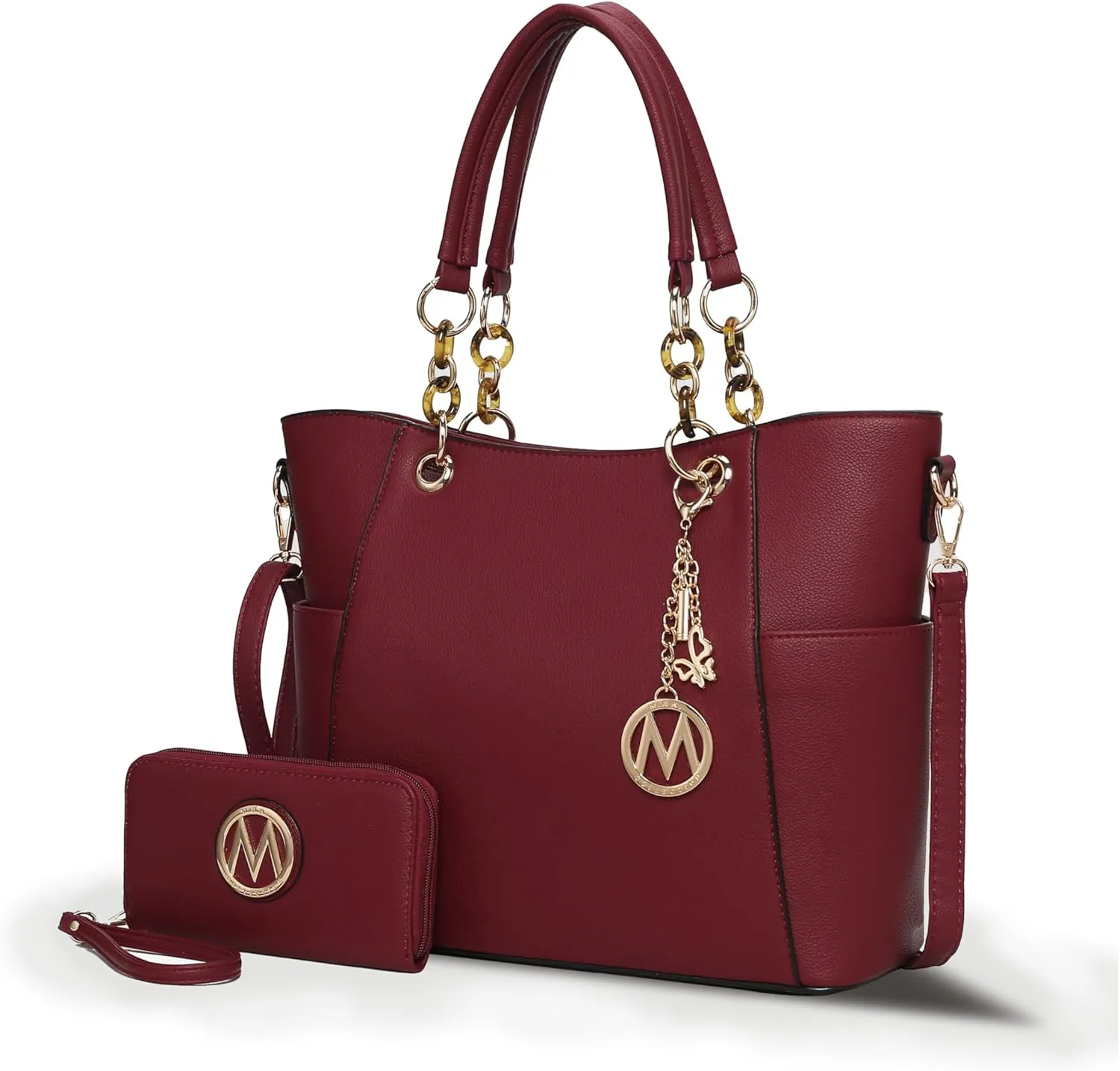 MKF Collection Tote Bag for Women, Handbag Set with Wallet-Top-Handle- Vegan Leather Purse
