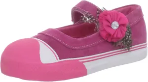 Morgan & Milo Avril MJ Feathered Floral Mary Jane Sneaker (Infant/Toddler/Little Kid)