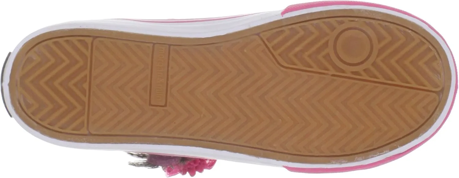 Morgan & Milo Avril MJ Feathered Floral Mary Jane Sneaker (Infant/Toddler/Little Kid)