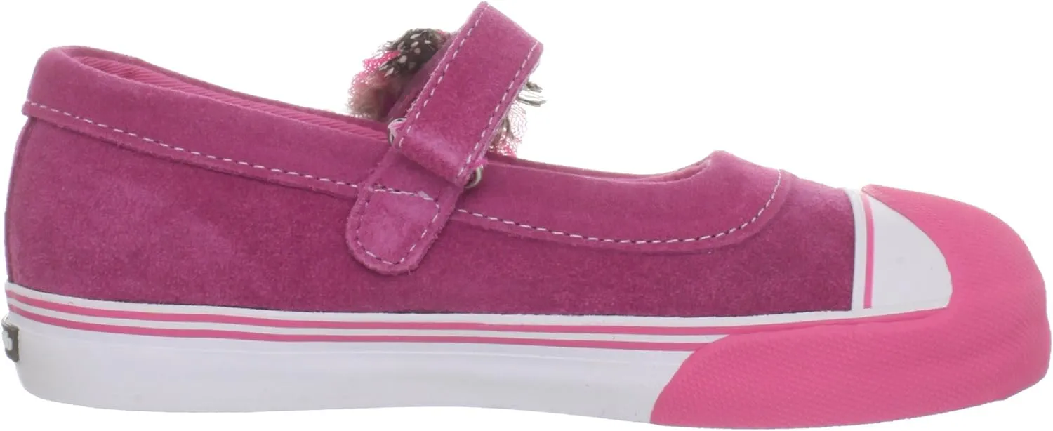 Morgan & Milo Avril MJ Feathered Floral Mary Jane Sneaker (Infant/Toddler/Little Kid)
