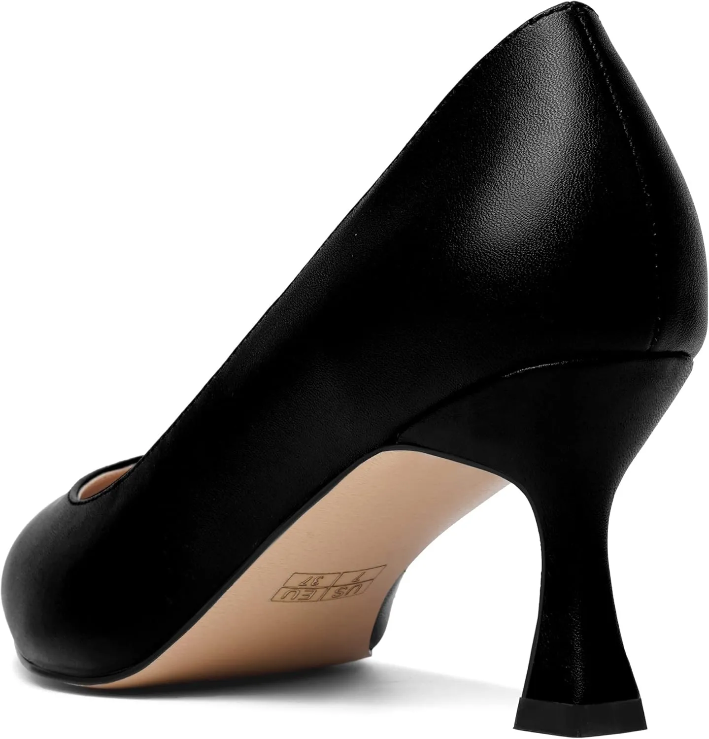 MOVINSTEPS Womens Matte Dress Slip On Pointed Toe Wedding Stiletto Mid Heel Pumps Shoes 2.5 Inch