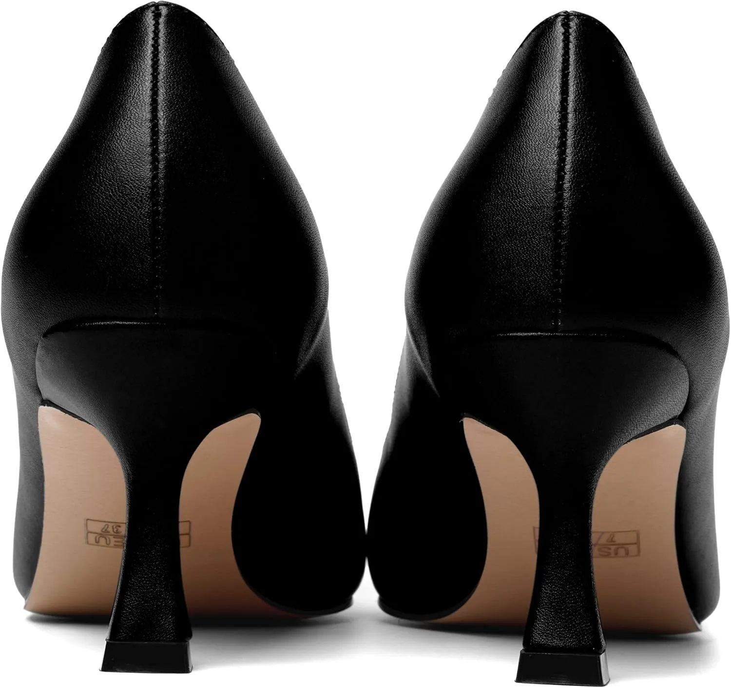 MOVINSTEPS Womens Matte Dress Slip On Pointed Toe Wedding Stiletto Mid Heel Pumps Shoes 2.5 Inch