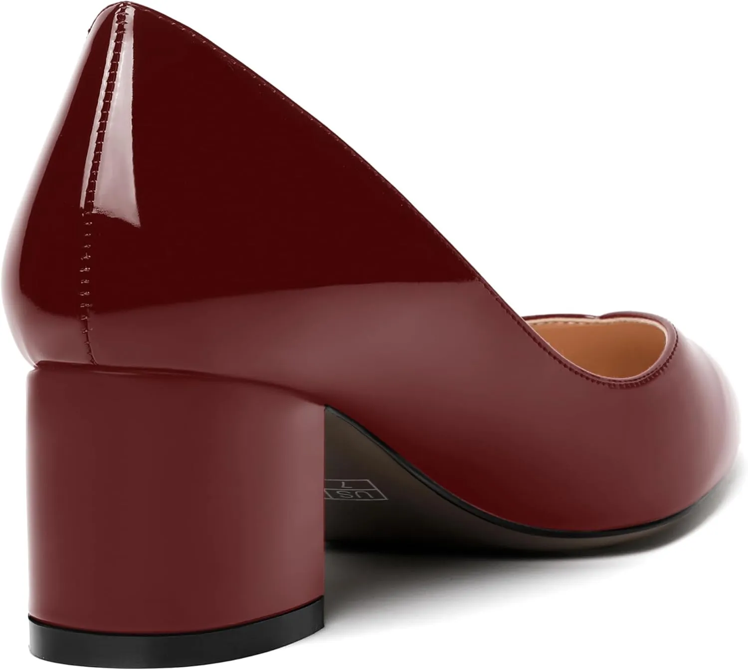 MOVINSTEPS Womens Pointed Toe Slip On Dress Dating Chunky Low Heel Pumps Shoes 2 Inch