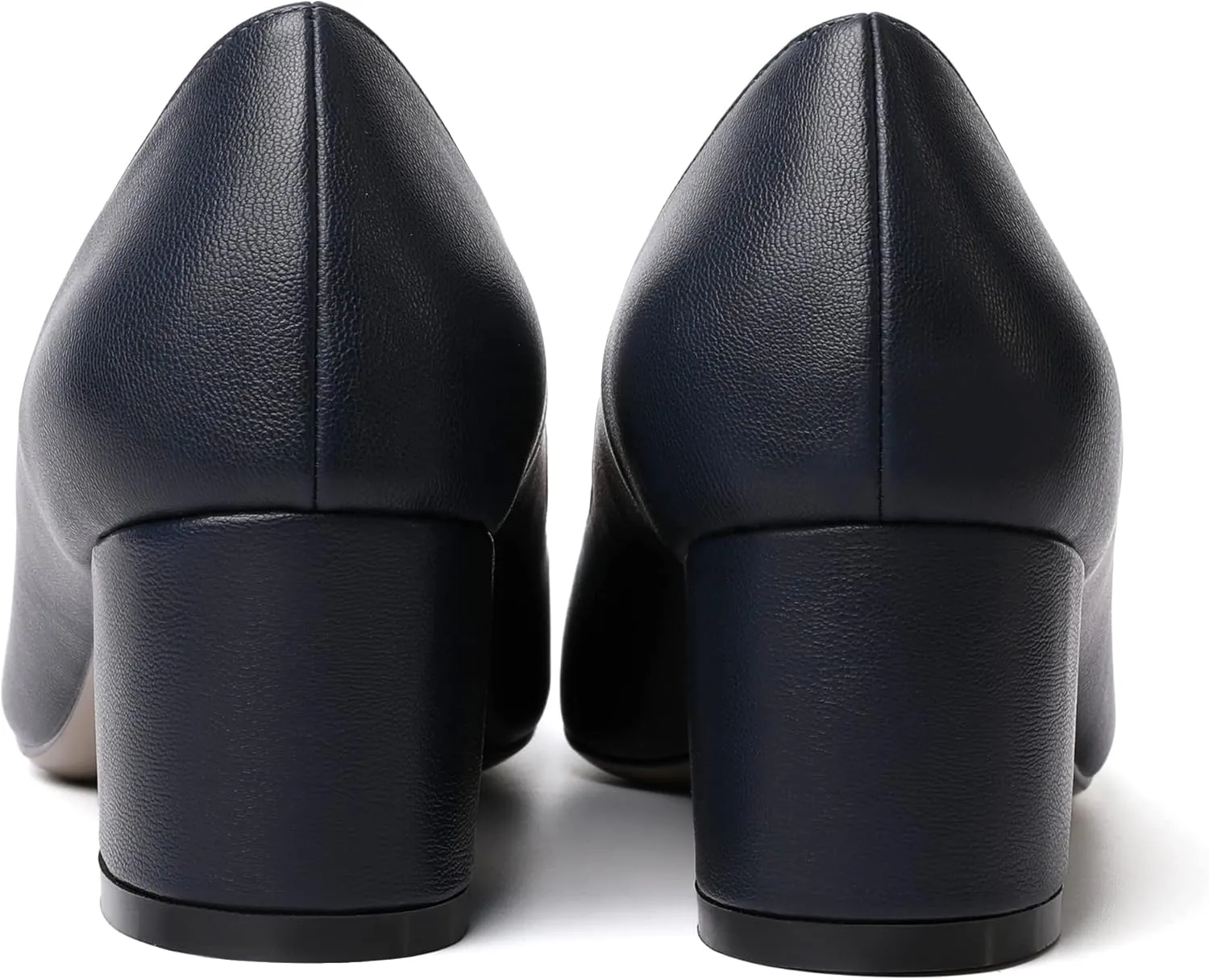 MOVINSTEPS Womens Pointed Toe Slip On Dress Dating Chunky Low Heel Pumps Shoes 2 Inch