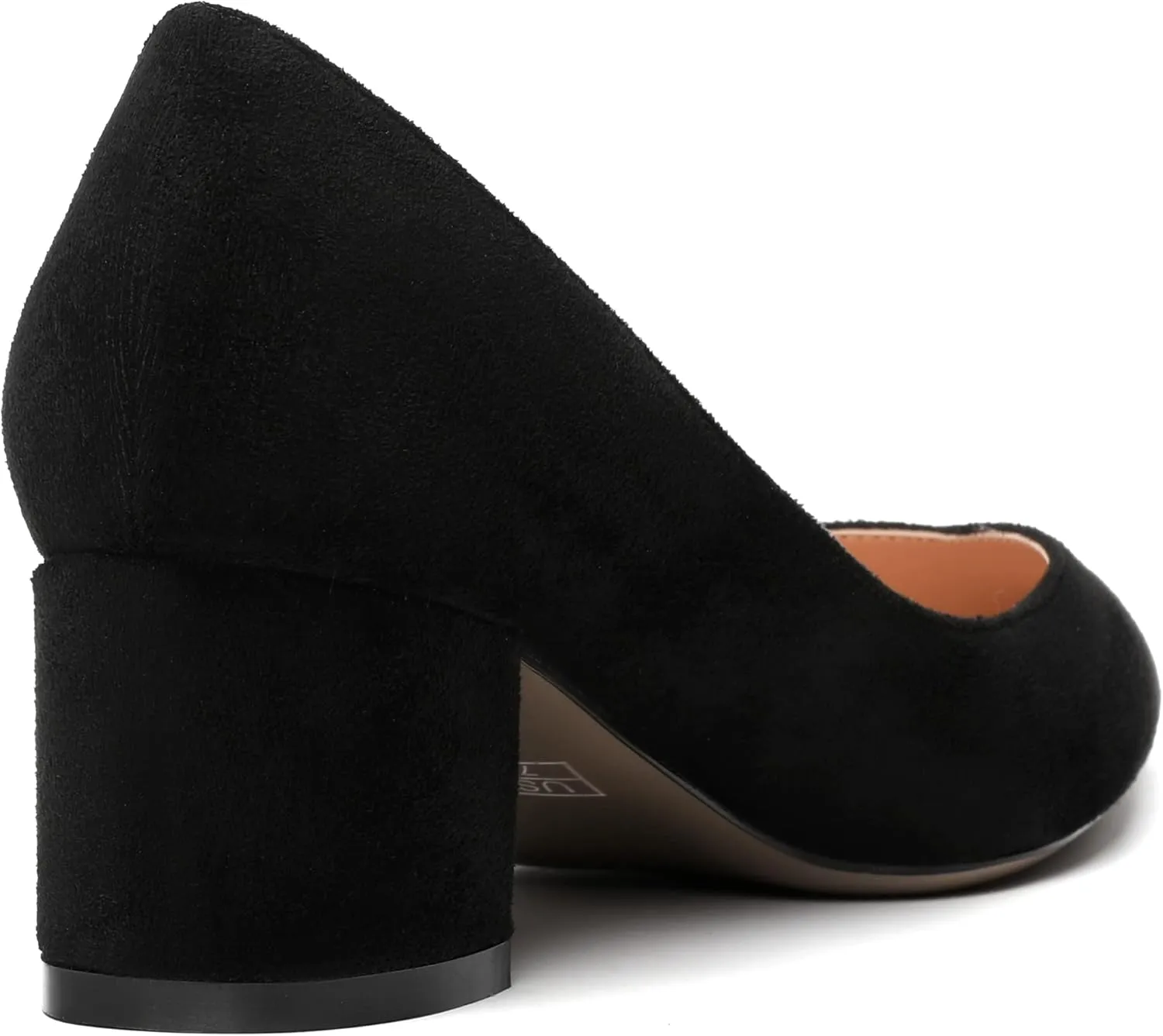 MOVINSTEPS Womens Pointed Toe Slip On Dress Dating Chunky Low Heel Pumps Shoes 2 Inch