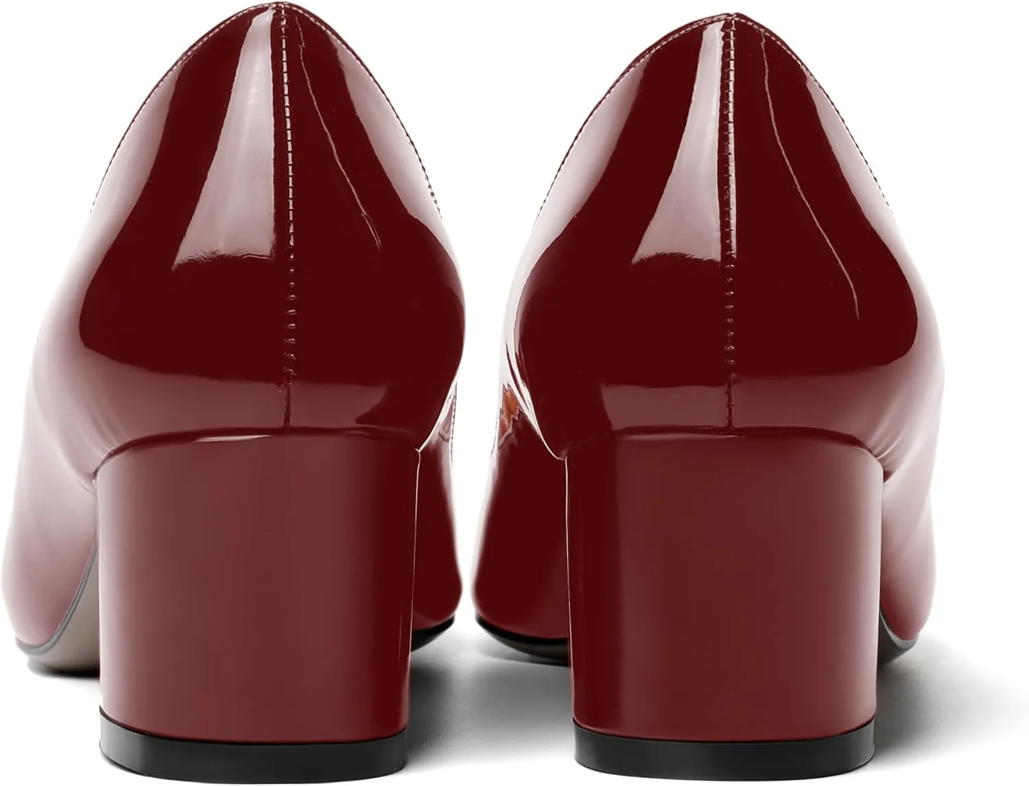 MOVINSTEPS Womens Pointed Toe Slip On Dress Dating Chunky Low Heel Pumps Shoes 2 Inch