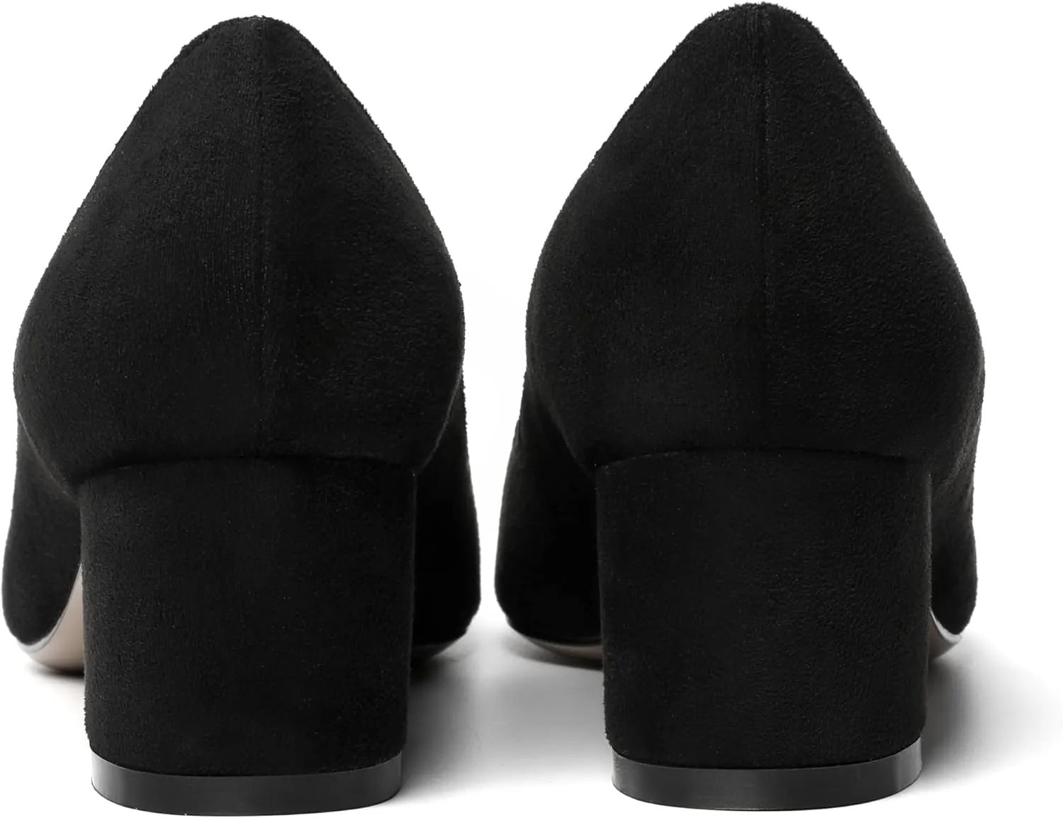 MOVINSTEPS Womens Pointed Toe Slip On Dress Dating Chunky Low Heel Pumps Shoes 2 Inch