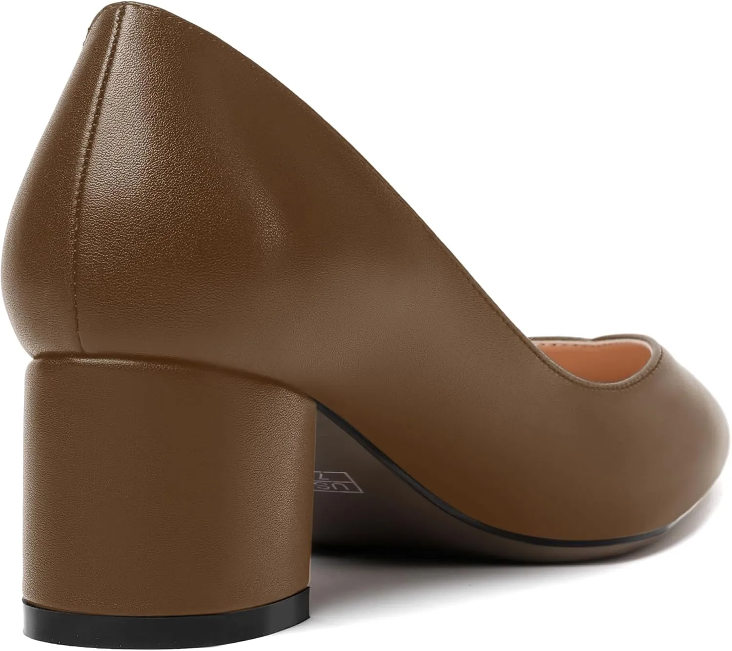 MOVINSTEPS Womens Pointed Toe Slip On Dress Dating Chunky Low Heel Pumps Shoes 2 Inch