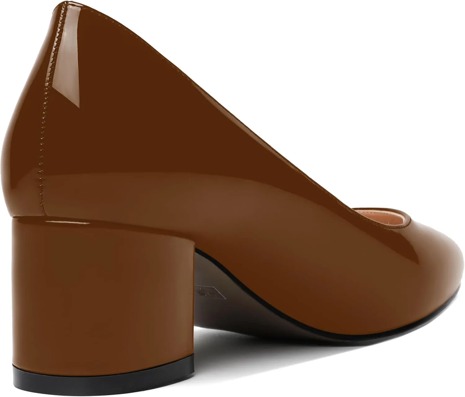 MOVINSTEPS Womens Round Toe Party Dress Slip On Chunky Low Heel Pumps Shoes 2 Inch
