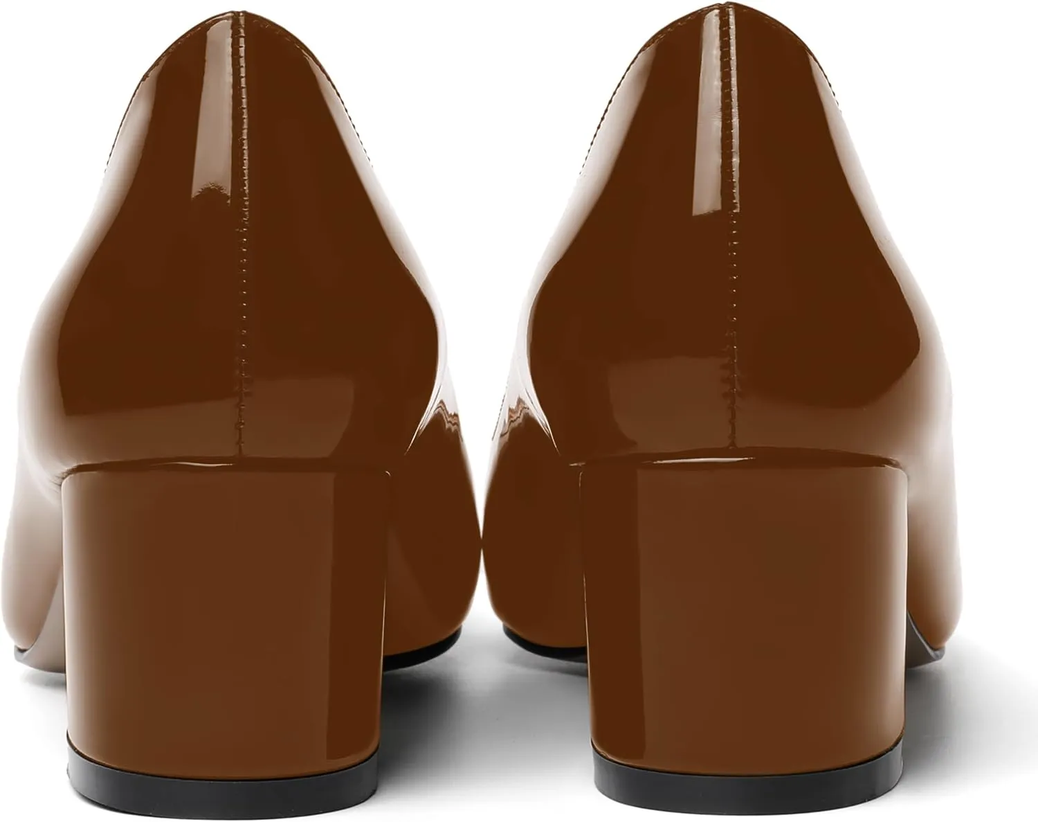 MOVINSTEPS Womens Round Toe Party Dress Slip On Chunky Low Heel Pumps Shoes 2 Inch
