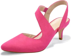 mysoft Women's Dress Shoes Low Heels 2 inch Kitten Pumps Slingback Wedding Party Medium/Wide Width Shoes