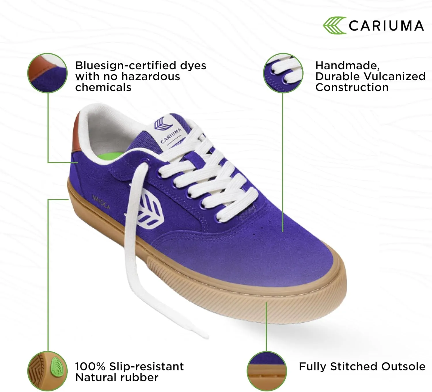 NAIOCA Suede Sneakers, Comfortable Shoes for Men, Lightweight & Sustainable, Versatile Casual Footwear with 100% Vegan Insoles, Rubber Soles