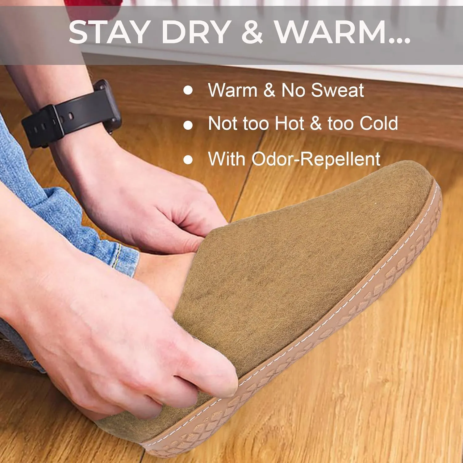 Natural Grey Handmade Wool Clogs Unisex Slip-on Slippers, Women Gray Comfy Slip-on Room Slippers, Unisex Sheep wool slip on home shoes Gift