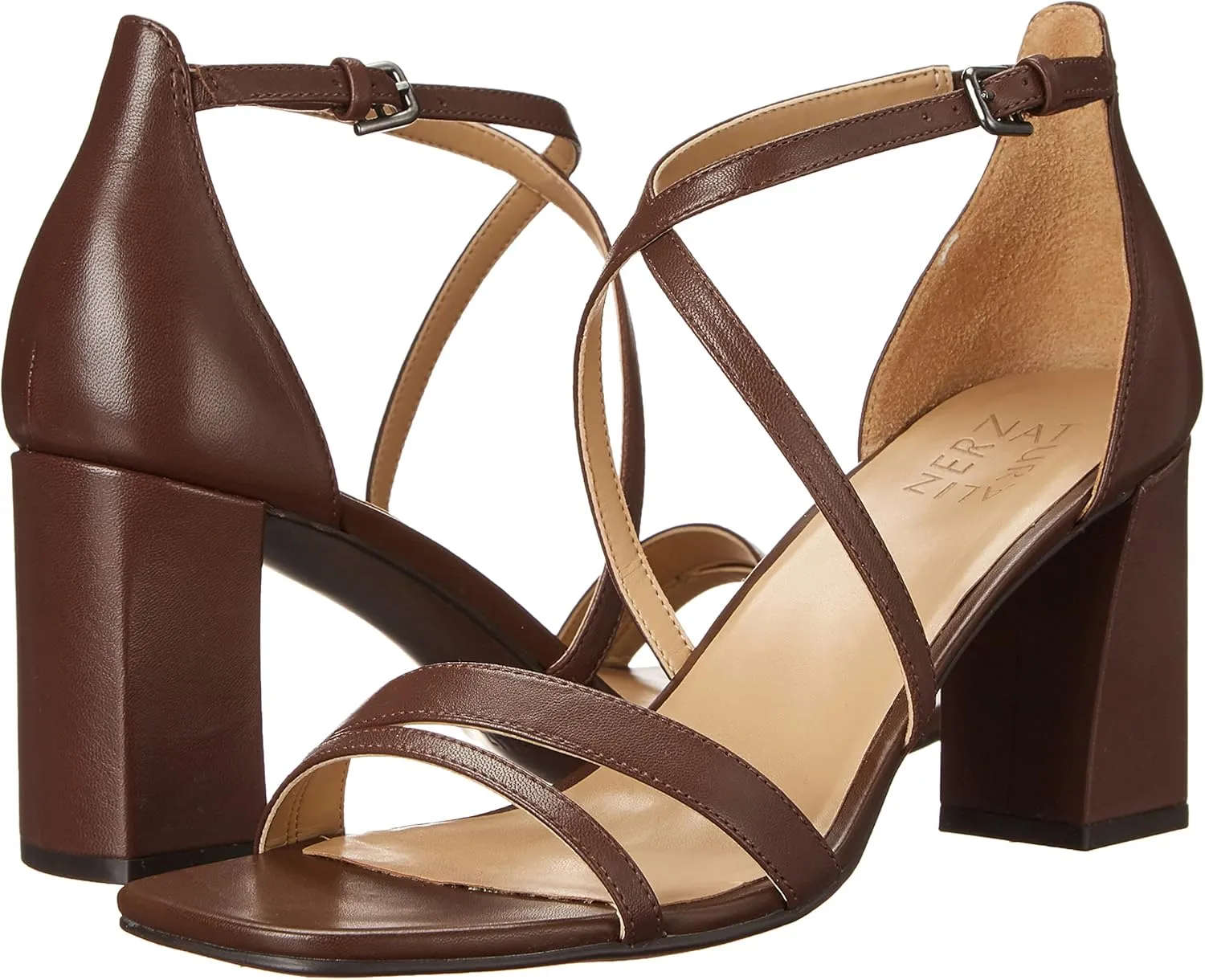 Naturalizer Women's Tiff Square Toe Block Heel Sandal