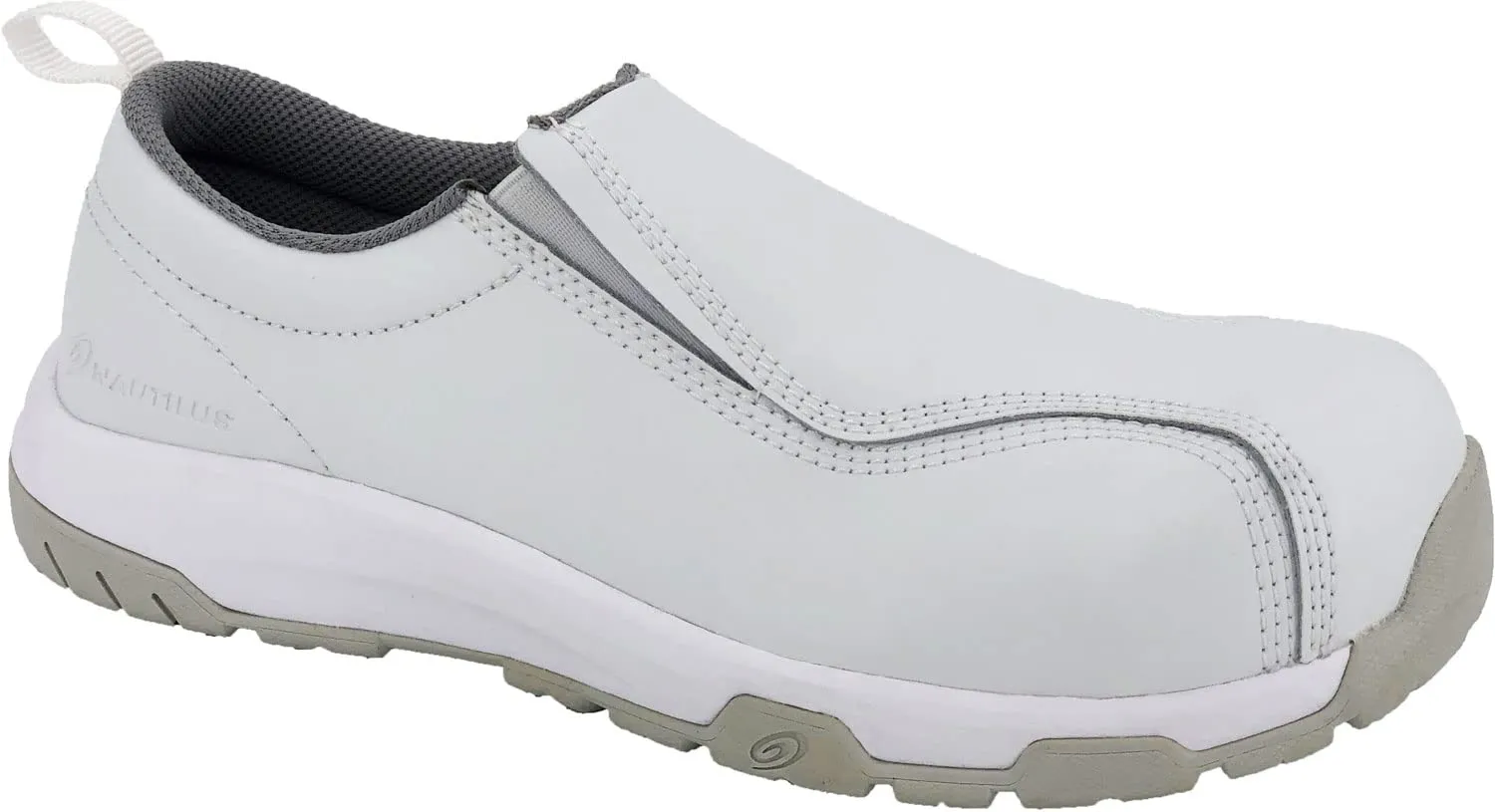 Nautilus Men's, White, Comp Toe, SD, Twin Gore Slip On (9.0 M)