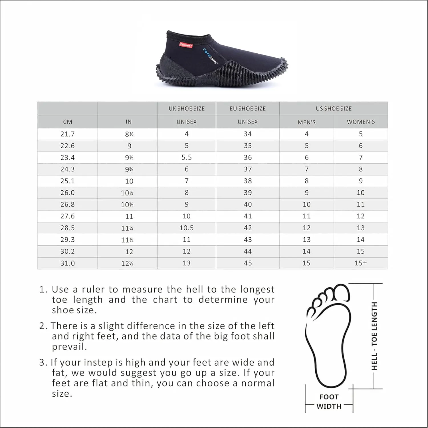Neoprene Dive Boots 3mm with Anti-Slip Rubber Sole Versatile Water Sports Boots for Scuba Diving, Snorkeling