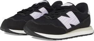 New Balance Kids 237 Bungee Sneaker, BLACK/LILAC GLO, 13.5 M Little Kid (4-8 Years)
