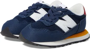New Balance Kids 237 Bungee Sneaker, NB NAVY/VARSITY GOLD, 5.5 W Toddler (1-4 Years)