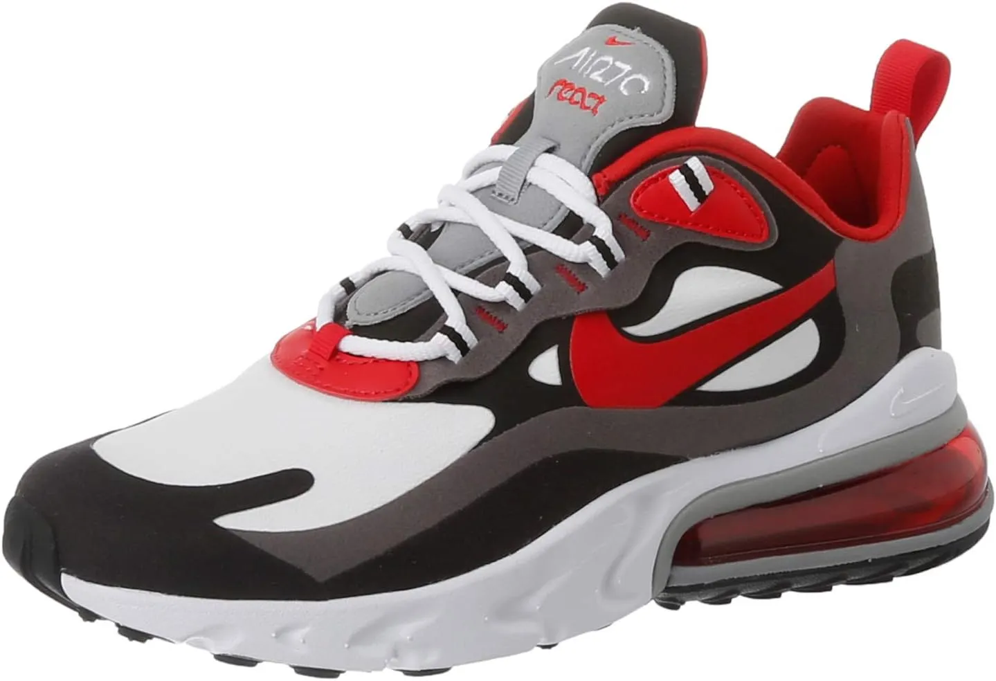 Nike Men's Low Neck Sneaker, Multicolour Black Univ Red White Iron Grey Particle Grey, 8.5 US
