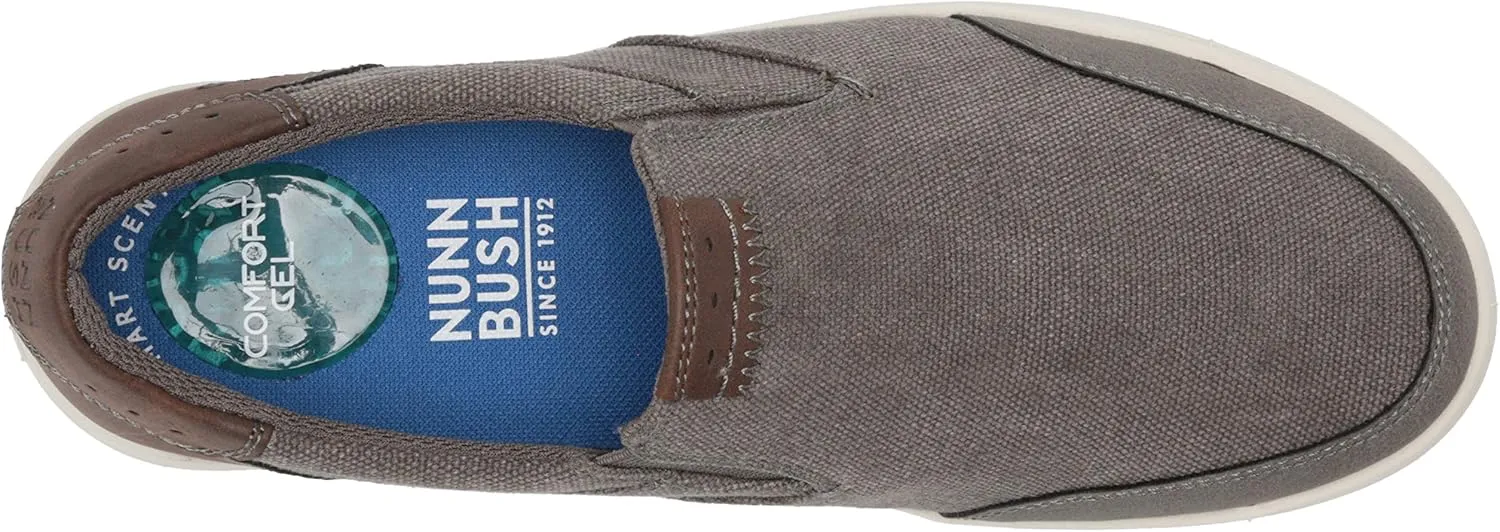 Nunn Bush Men's Kore City Walk Canvas Moc Toe Slip-on Sneaker