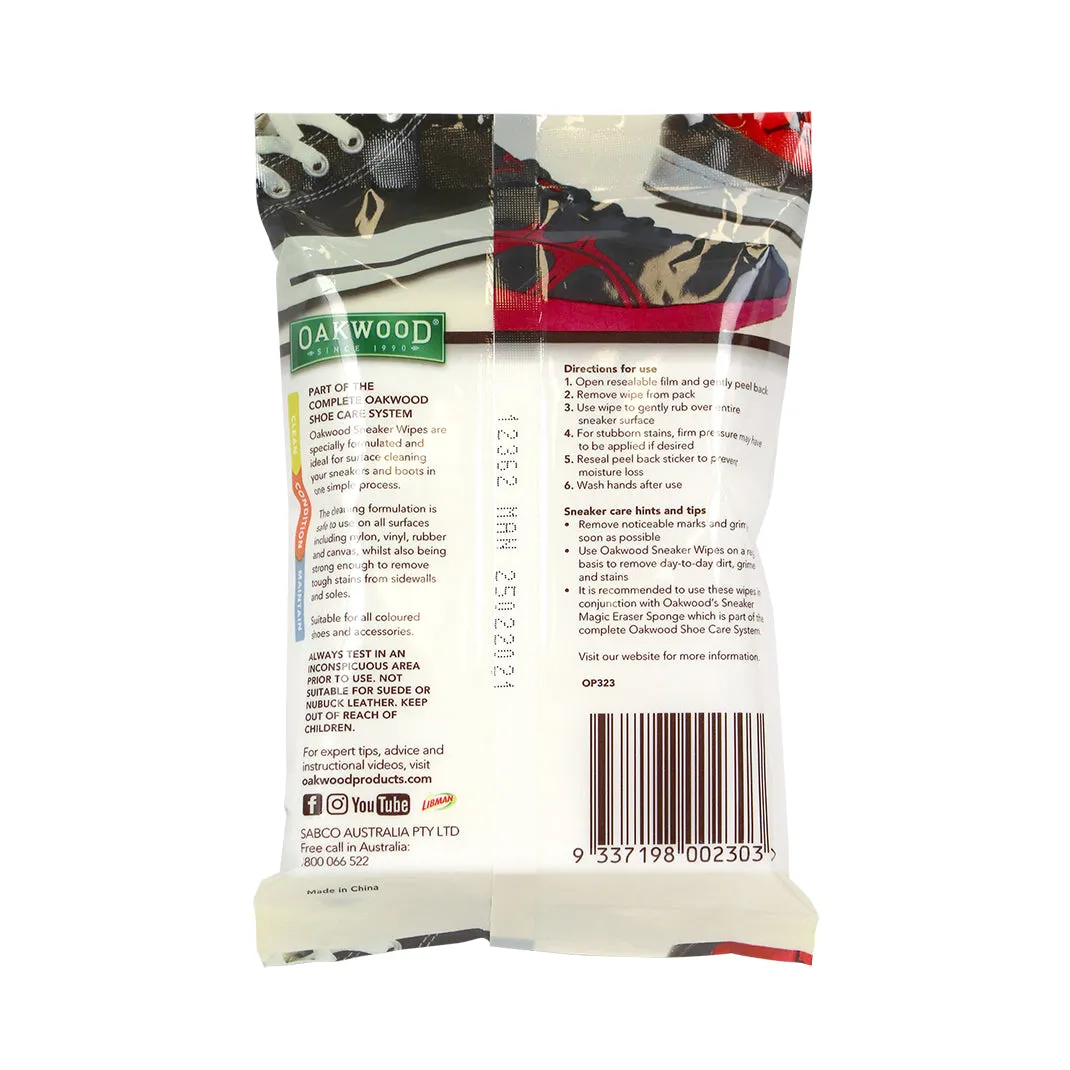 Oakwood Sneaker Wipes 16pk