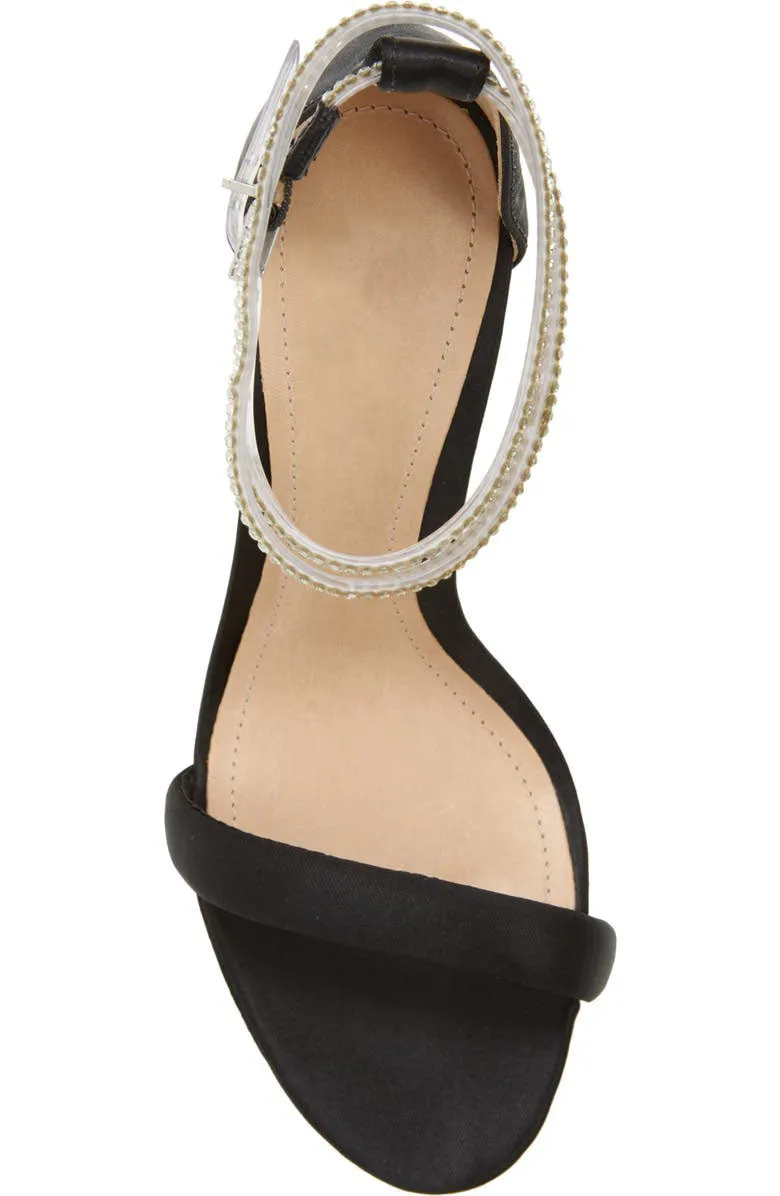 Obeeze Handmade Ankle Strap Black Leather Sandal For Womens