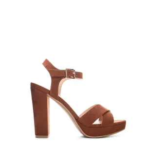 Obeeze Handmade Ankle Strap Brown Leather Sandal For Womens