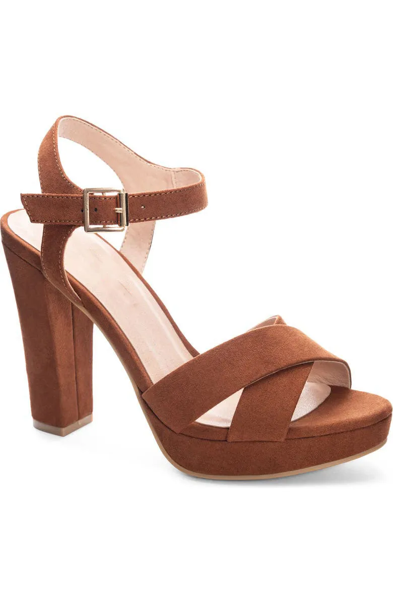 Obeeze Handmade Ankle Strap Brown Leather Sandal For Womens