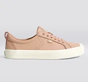 OCA Low Beige Premium Leather Sneaker