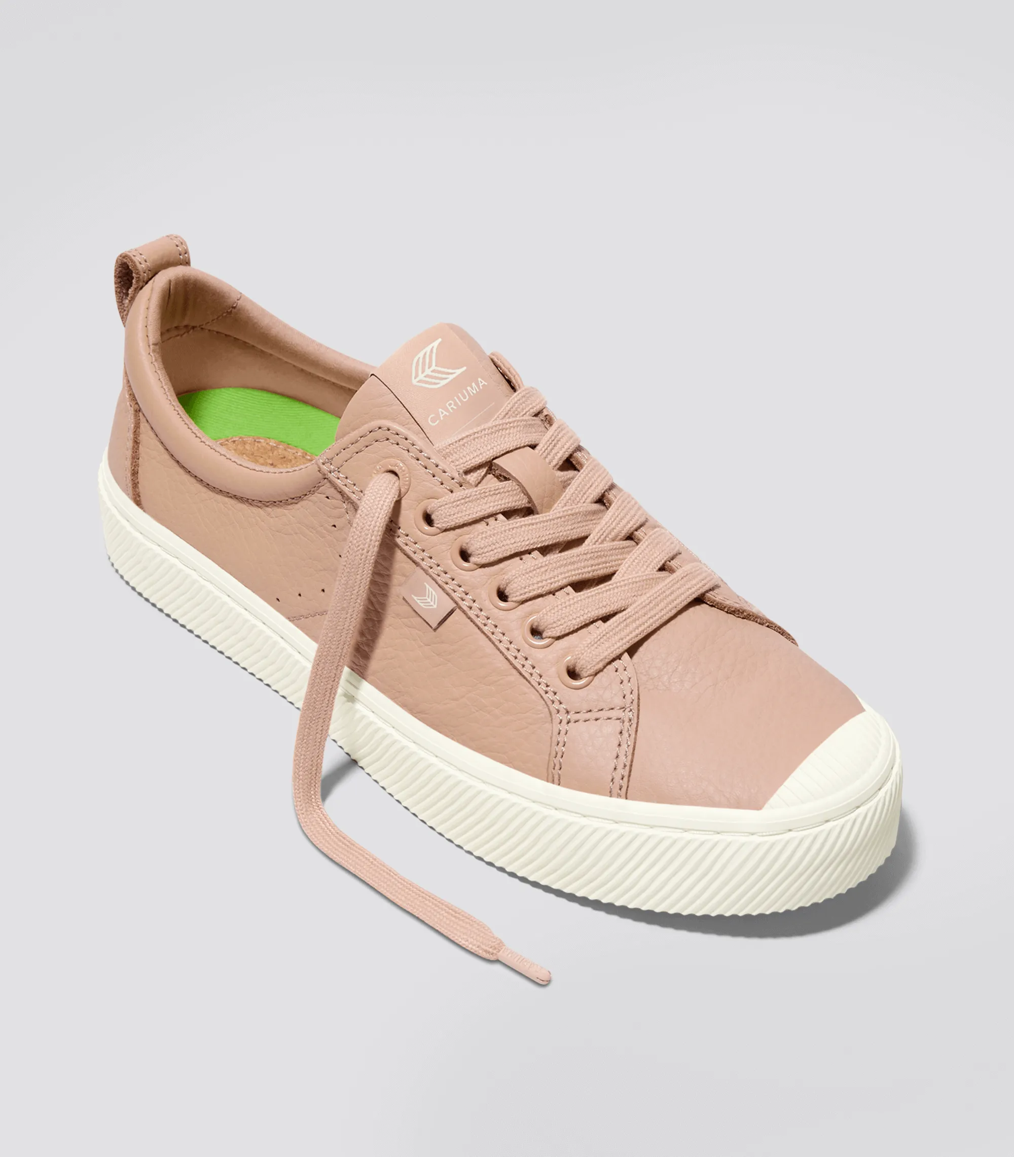 OCA Low Beige Premium Leather Sneaker