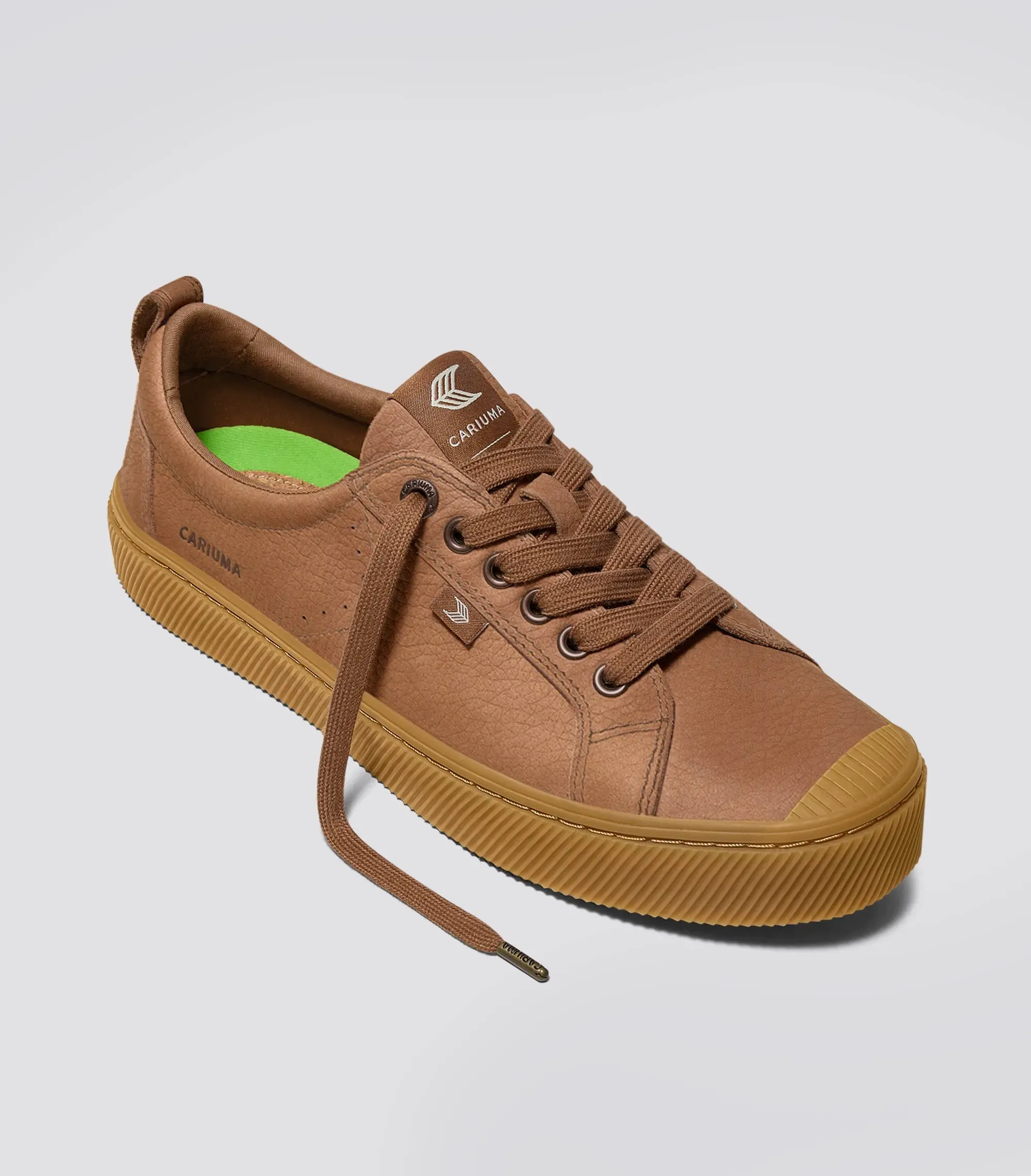 OCA Low Gum Sienna Brown Premium Leather Sneaker