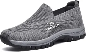 ORNVEION Men's Breathable Mesh Slip-on Orthopedic Walking Loafers,Fashion Outdoor Casual Flats Driving Sneakers Soft Non-Slip Lightweight Penny Boat Shoes