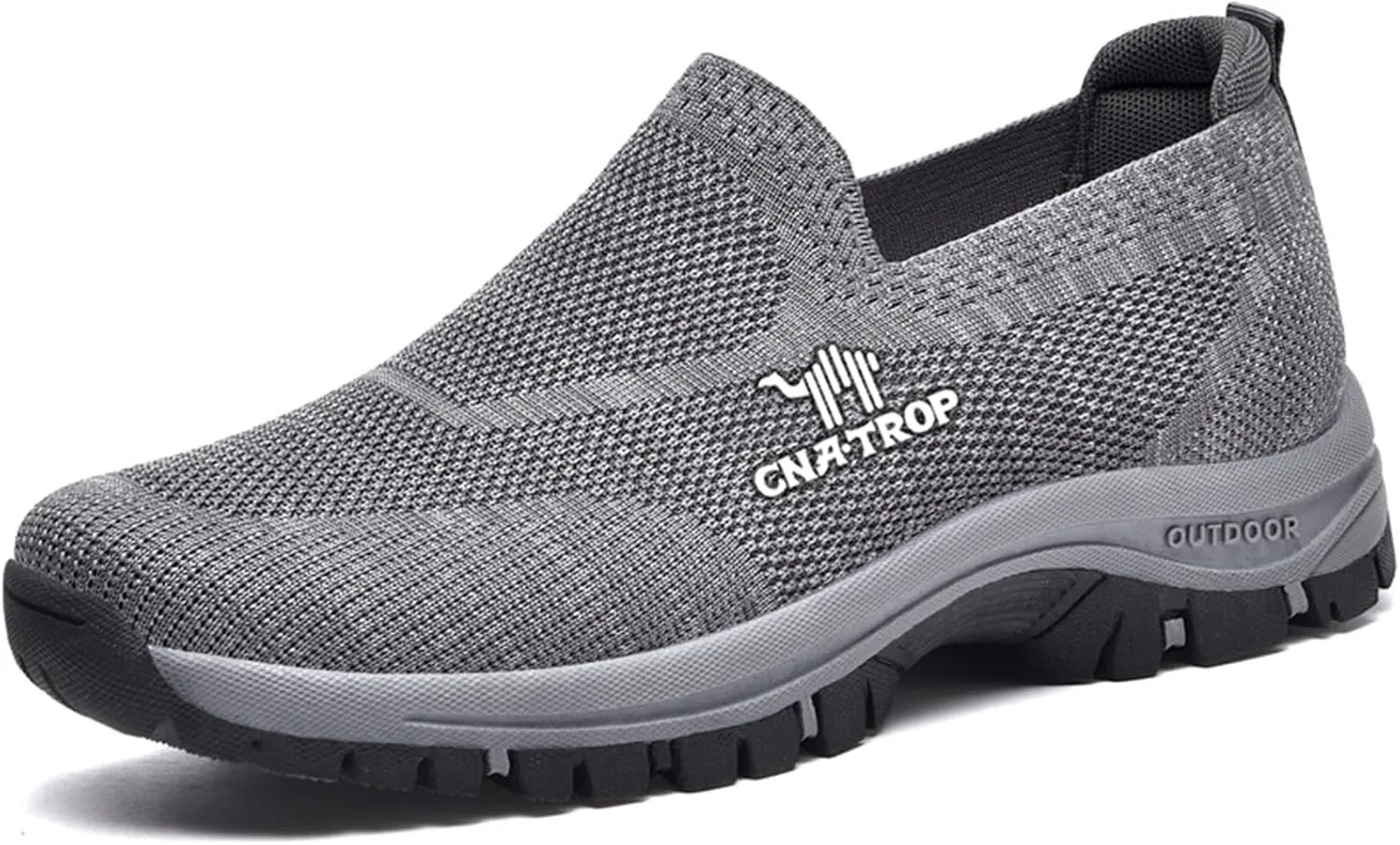 ORNVEION Men's Breathable Mesh Slip-on Orthopedic Walking Loafers,Fashion Outdoor Casual Flats Driving Sneakers Soft Non-Slip Lightweight Penny Boat Shoes
