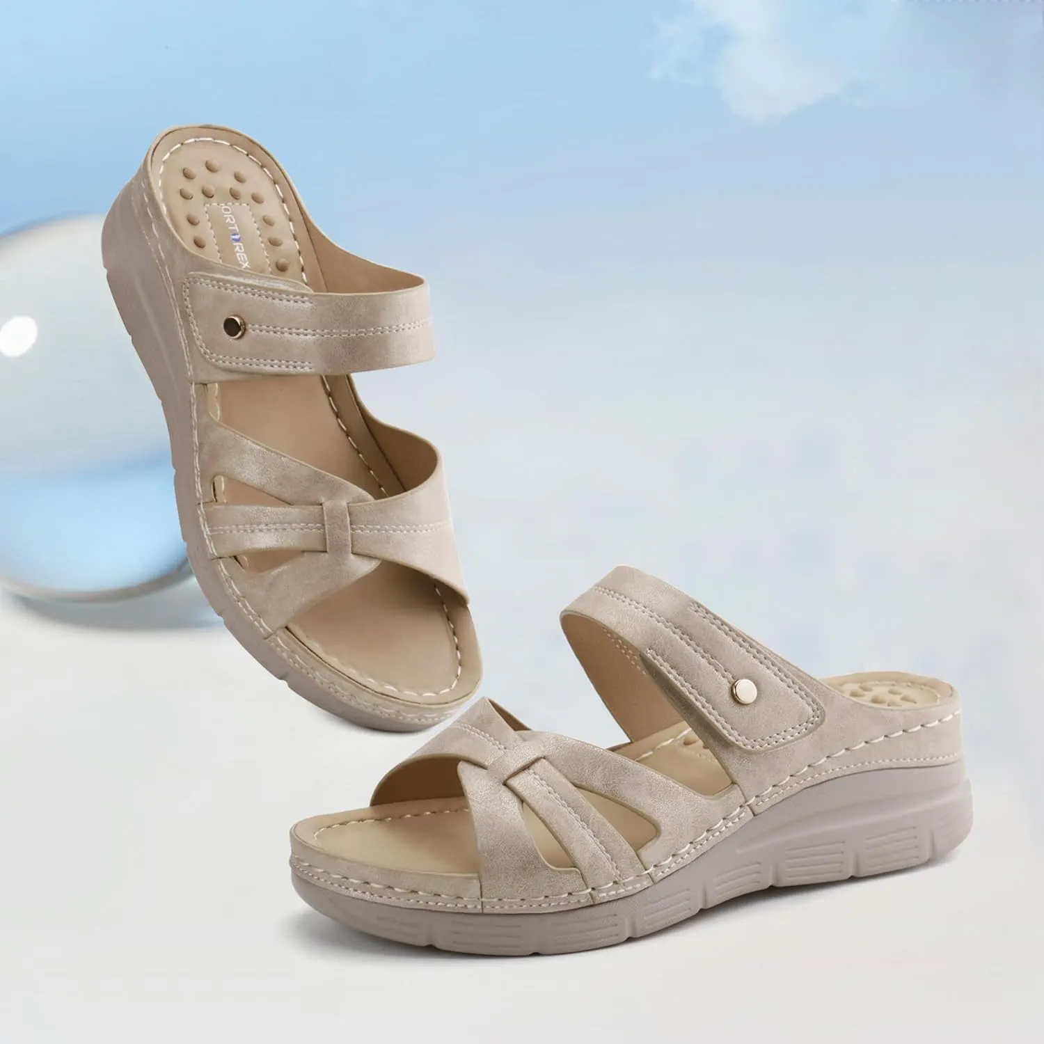Ortho rest Women Orthotic Slides Comfortable Orthopedic Sandals Walking Sandals with Arch Support