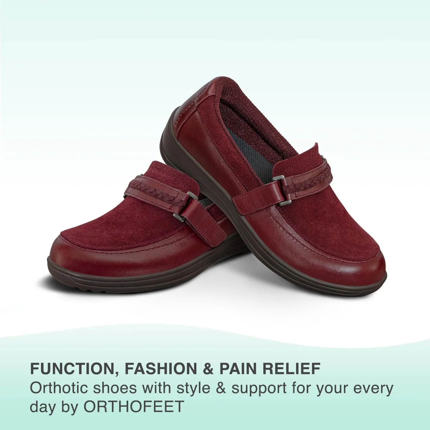 Orthofeet Women's Orthopedic Leather Chelsea Loafer