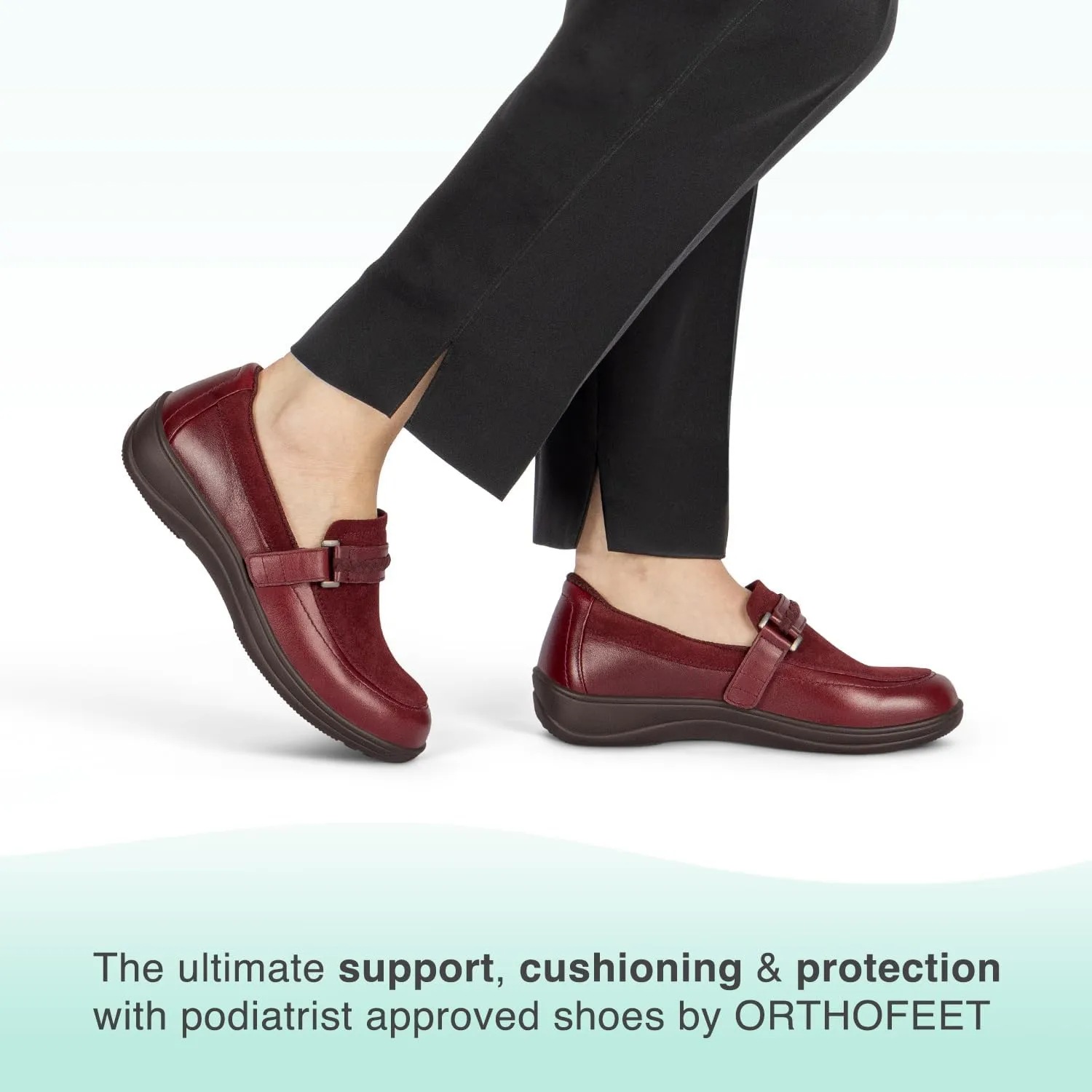 Orthofeet Women's Orthopedic Leather Chelsea Loafer