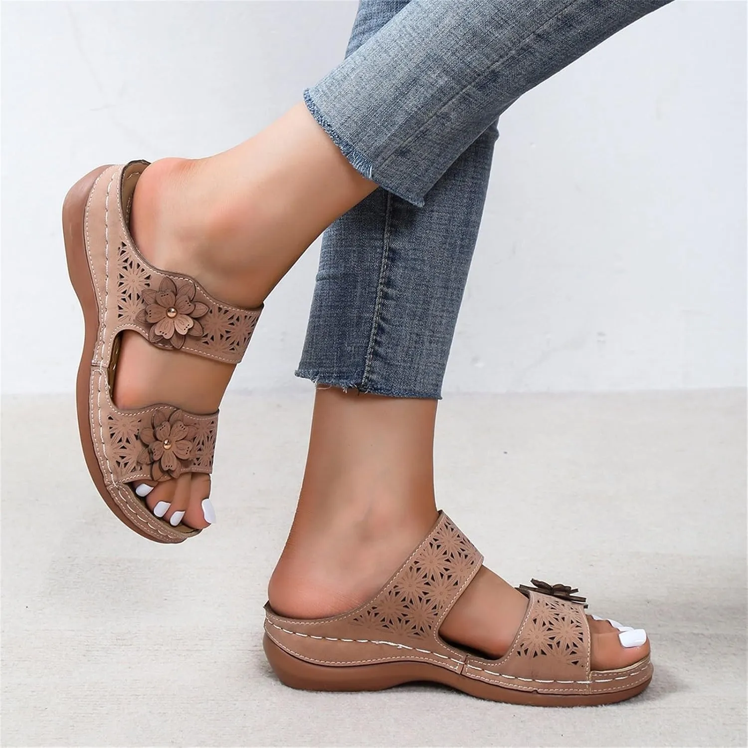 Orthopedic Sandals for Women Comfortable Dressy Wedge Spring Shoes Summer Vacation Arch Support Orthotic Sandals