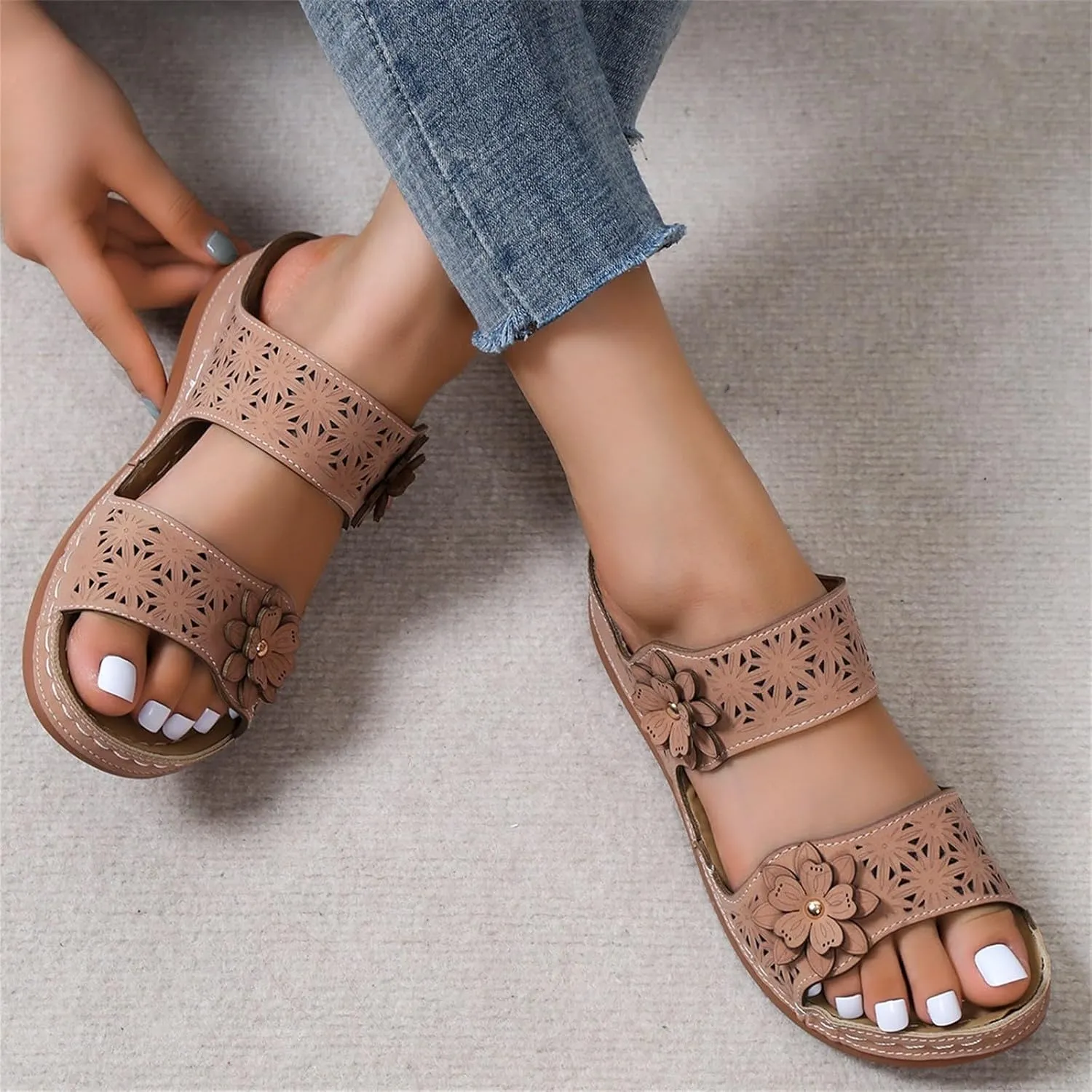 Orthopedic Sandals for Women Comfortable Dressy Wedge Spring Shoes Summer Vacation Arch Support Orthotic Sandals