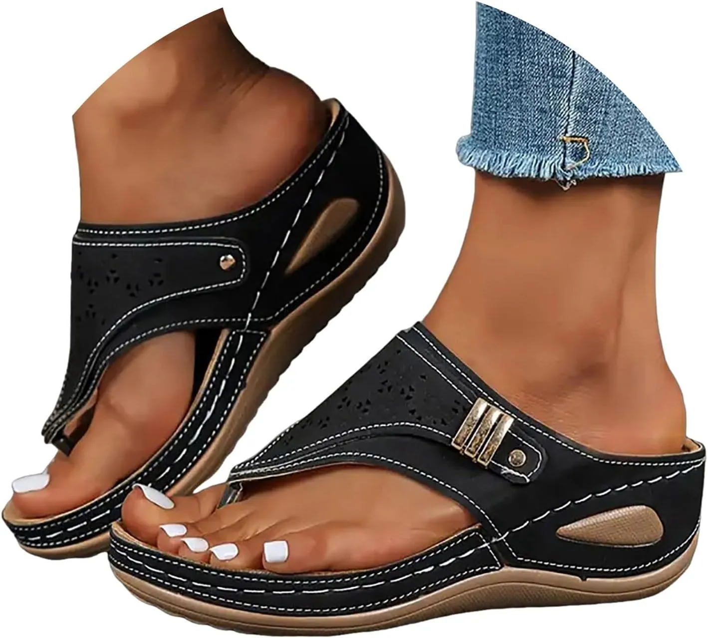 Orthopedic Sandals for Women Dressy Comfortable Arch Support Platform Wedge Sandals Summer Vacation Beach Shoes