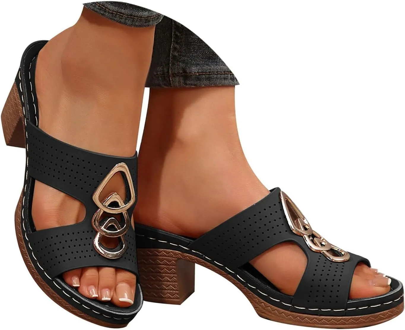 Orthopedic Wedge Sandals for Women Summer Dressy Open Toe Platform Shoes Casual Boho Slip on Beach Walking Sandals