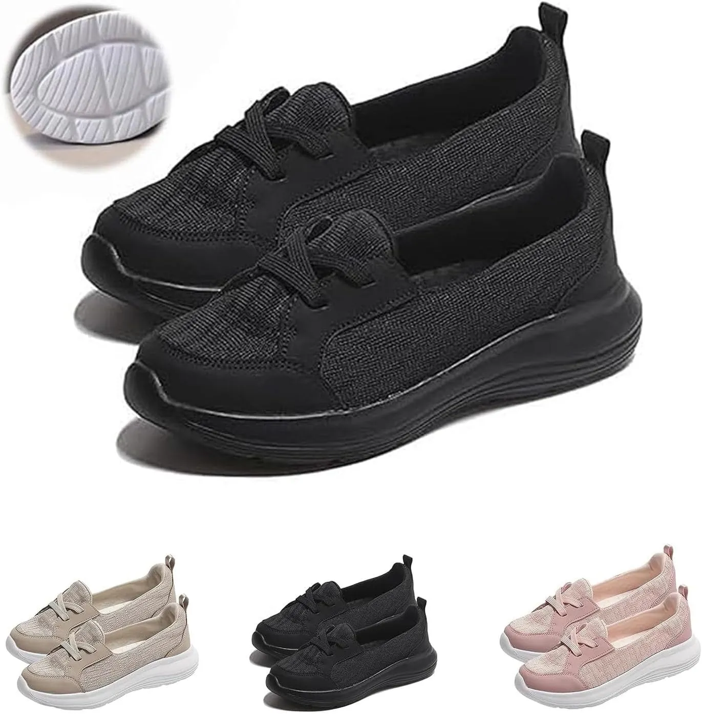 Orthopedic Women’s Breathable Slip On Arch Support Non-Slip Shoes Casual Walking Shoes Women Soft Sole Low Top Shoes