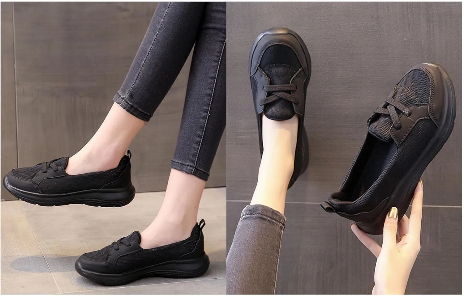 Orthopedic Women’s Breathable Slip On Arch Support Non-Slip Shoes Casual Walking Shoes Women Soft Sole Low Top Shoes