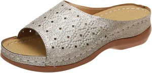 Orthotic Sandals for Women with Arch Support Back Strap Flip Flops Beach with Flowers Sandal Comfortable Dressy Wedge Arch Support Women's Orthotic Shoes Comfortable Orthopedic Shoe for Woman