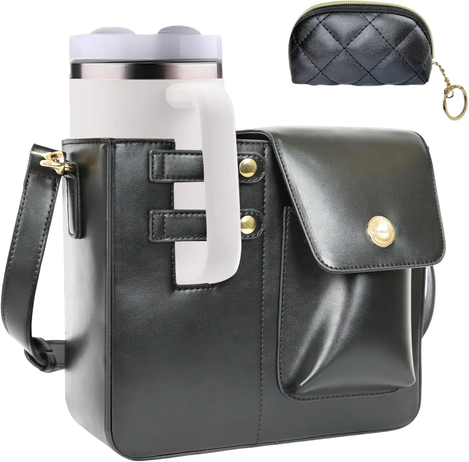 Outdoor Portable Crossbody Water Cup Storage Bag - Crossbody with Water Bottle Holder, Versatile Crossbody Bag