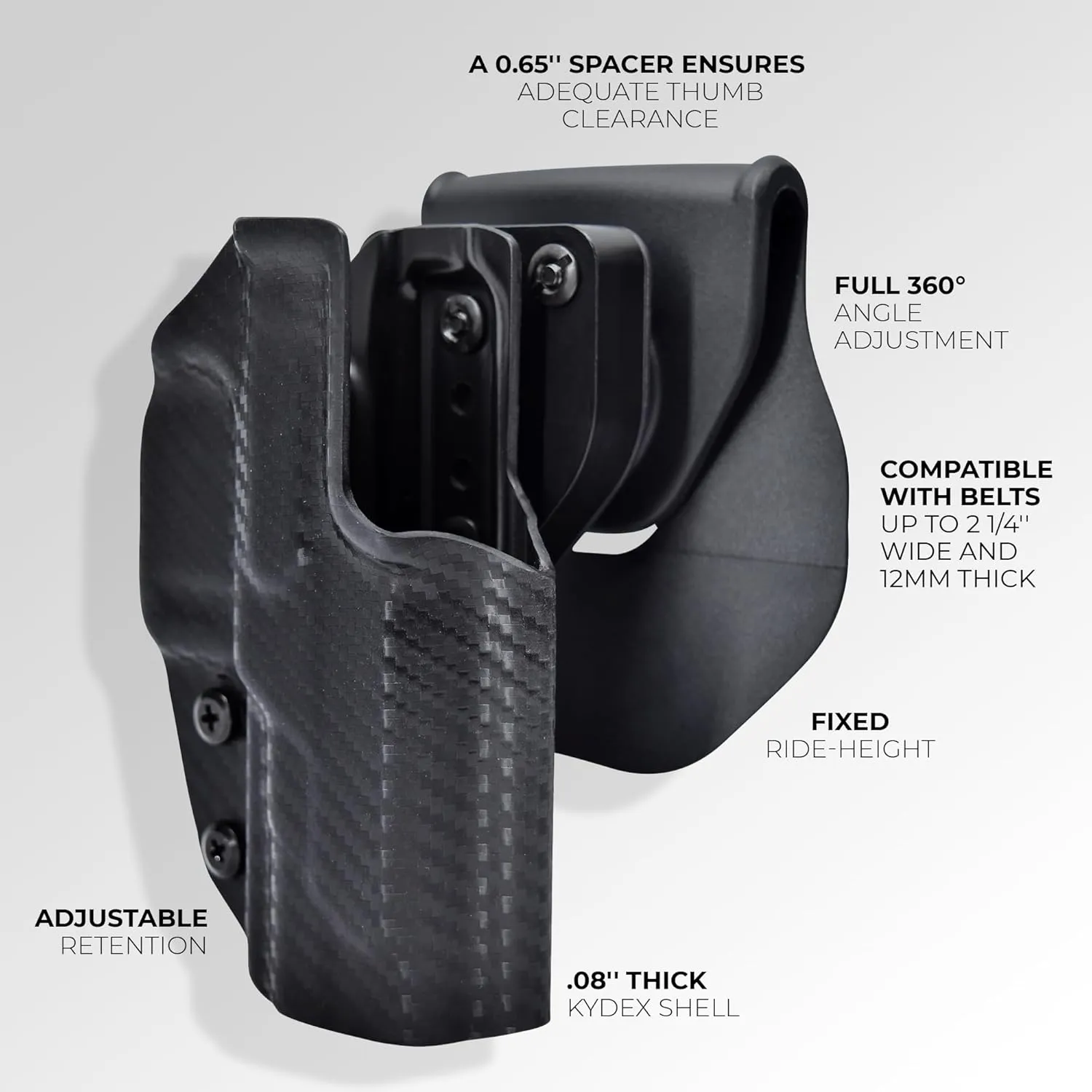 OWB Quick Release Paddle Holster fits Shadow Systems MR920 Combat