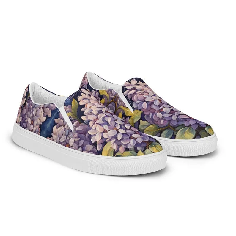 Painted Lilac Women’s Slip-on Canvas Shoes