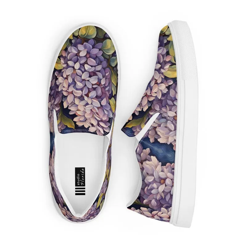 Painted Lilac Women’s Slip-on Canvas Shoes