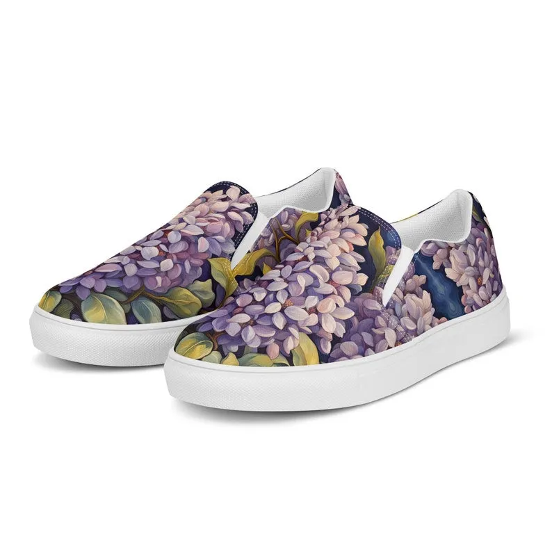 Painted Lilac Women’s Slip-on Canvas Shoes