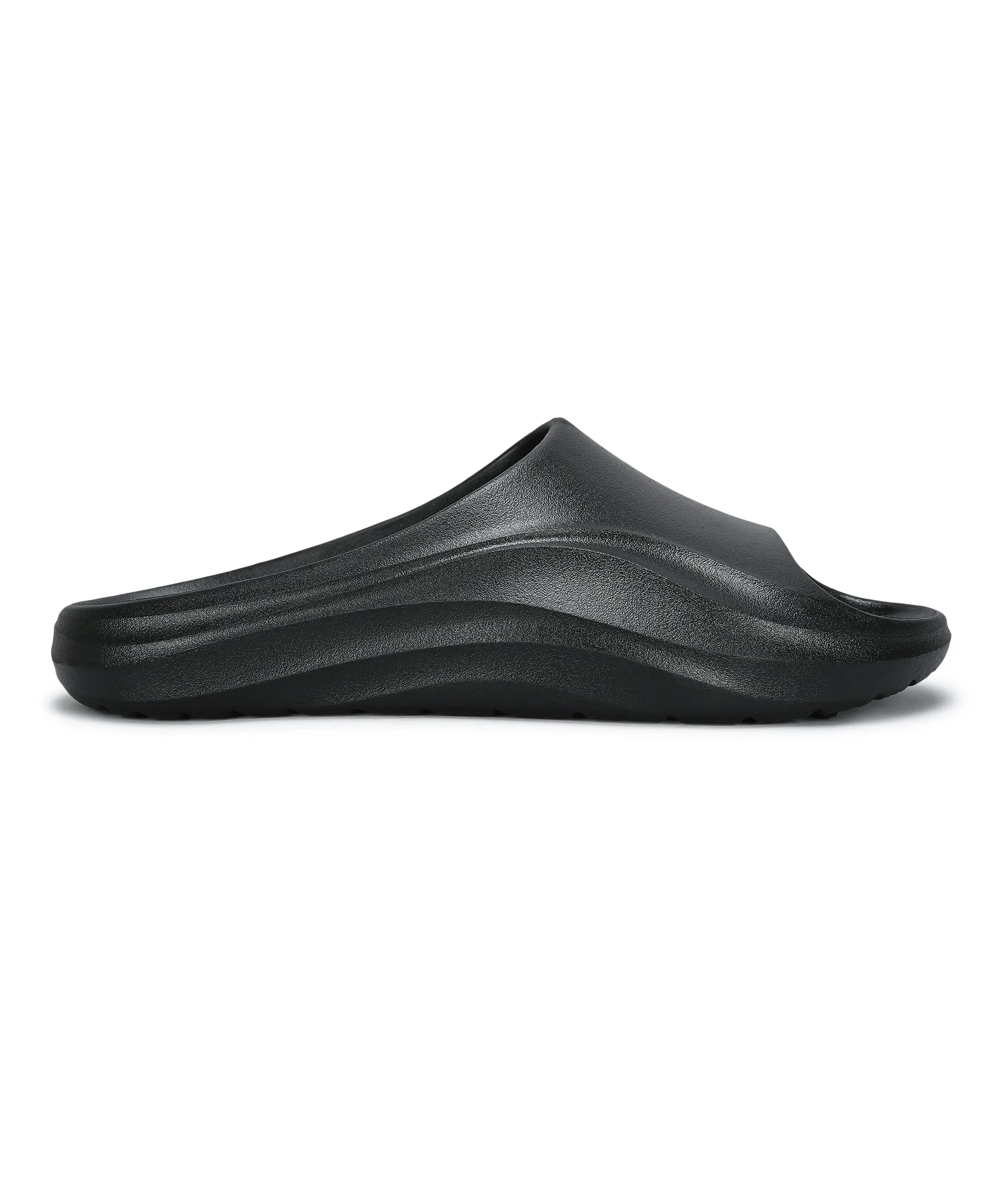 Paragon Men's Waterproof Black Sliders with Comfortable Sole