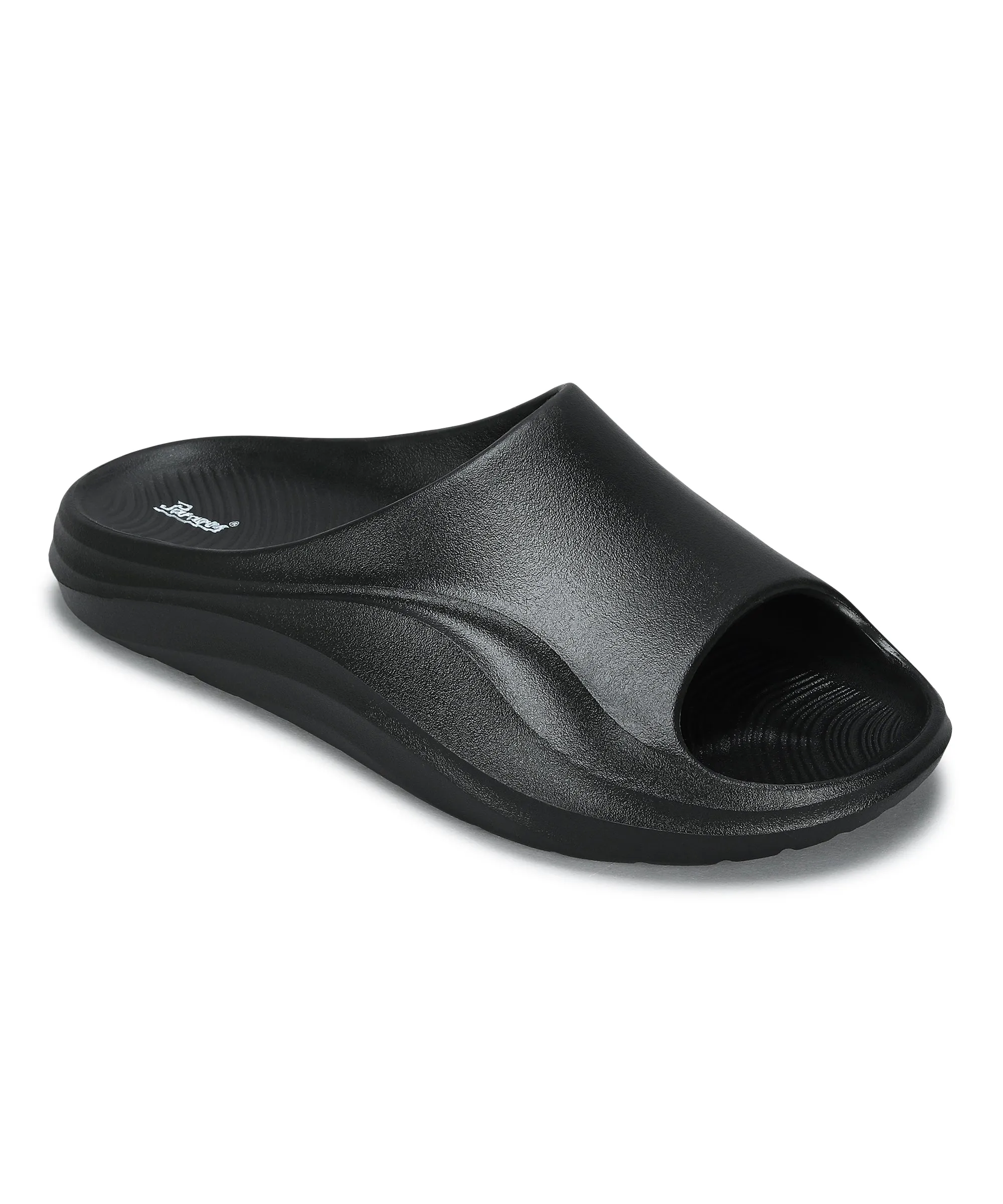 Paragon Men's Waterproof Black Sliders with Comfortable Sole